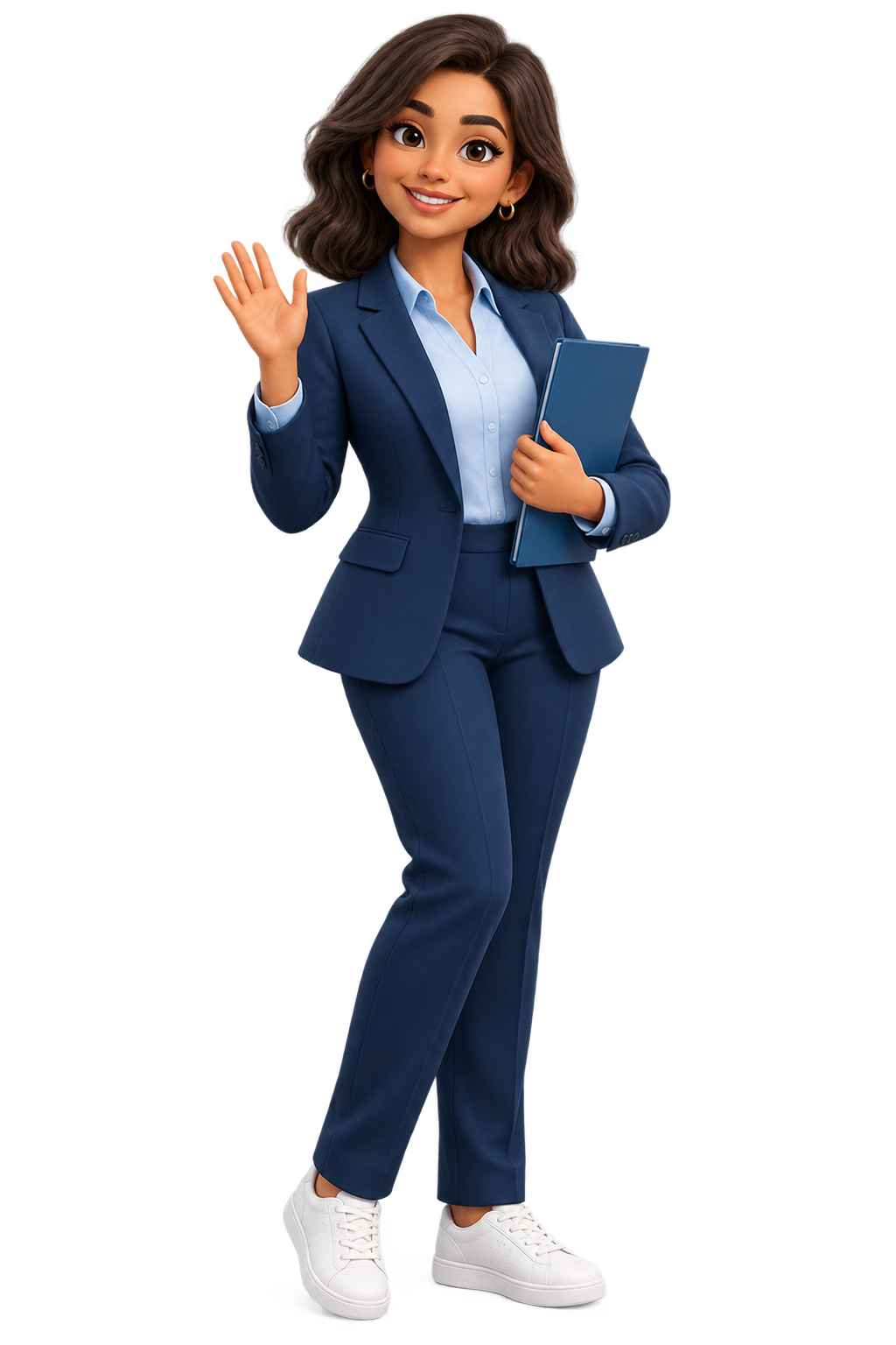 Illustration 3D d’une recruteuse accueillante